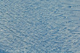 Crevasses create patterns in the Bagley Icefield, St. Elias mountains, Wrangell-St. Elias National Park, Alaska - aerial photo.