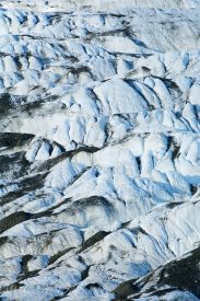 Crevasses cover the surface of Russell Glacier, Wrangell St. Elias National Park, Alaska.